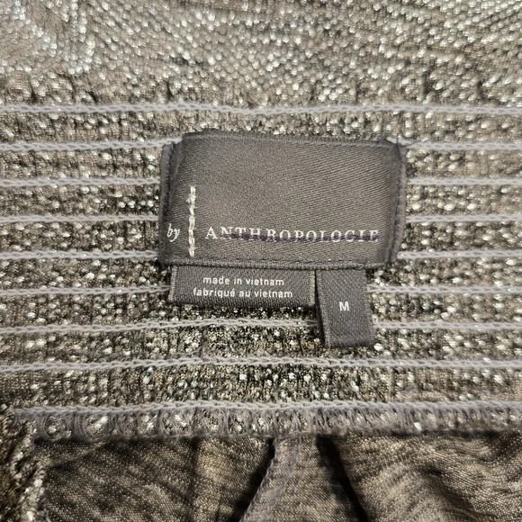 Anthropologie Metalic Silver Joggers Elastic Waist Size M - Picture 6 of 6